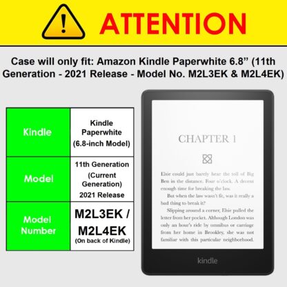 Forefront Cases Amazon Kindle Paperwhite 2021 Case Smart Cover Slim Lightweight | Black - Image 4